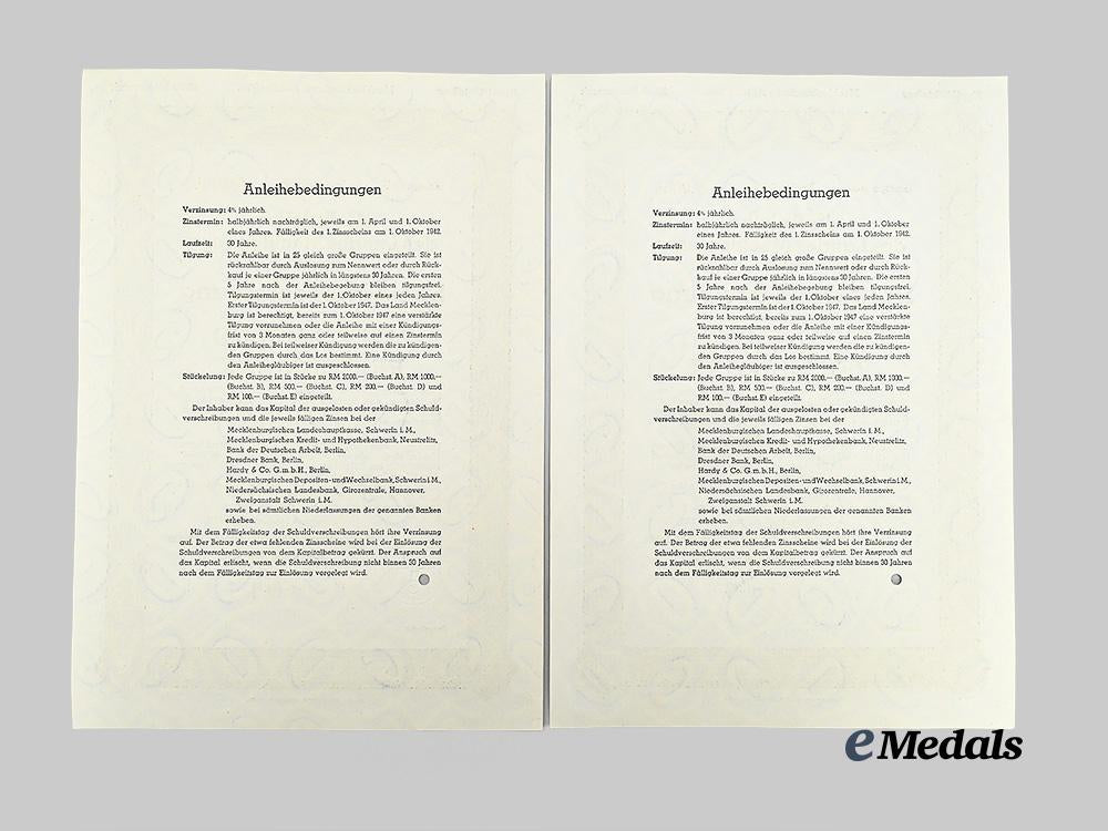 germany,_third_reich._a_lot_of_wartime_bonds_issued_by_the_state_of_mecklenburg_e_medals__g61623_18