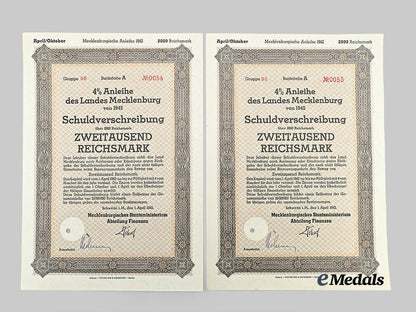 germany,_third_reich._a_lot_of_wartime_bonds_issued_by_the_state_of_mecklenburg_e_medals__g61623_19