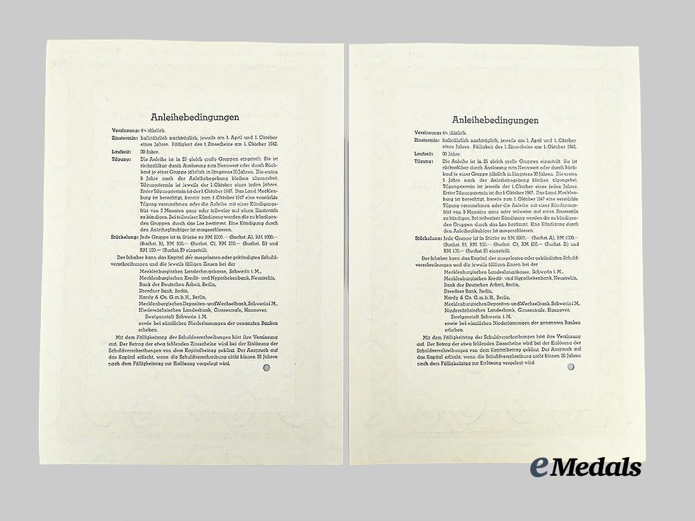 germany,_third_reich._a_lot_of_wartime_bonds_issued_by_the_state_of_mecklenburg_e_medals__g61623_20