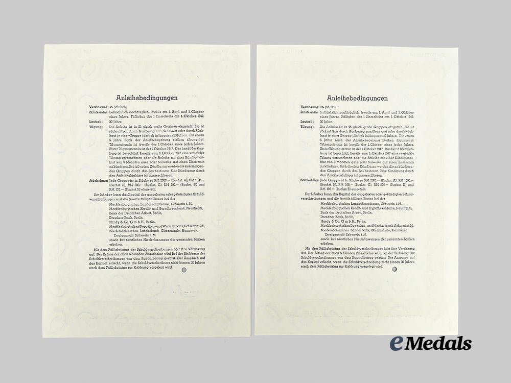 germany,_third_reich._a_lot_of_wartime_bonds_issued_by_the_state_of_mecklenburg_e_medals__g61623_4