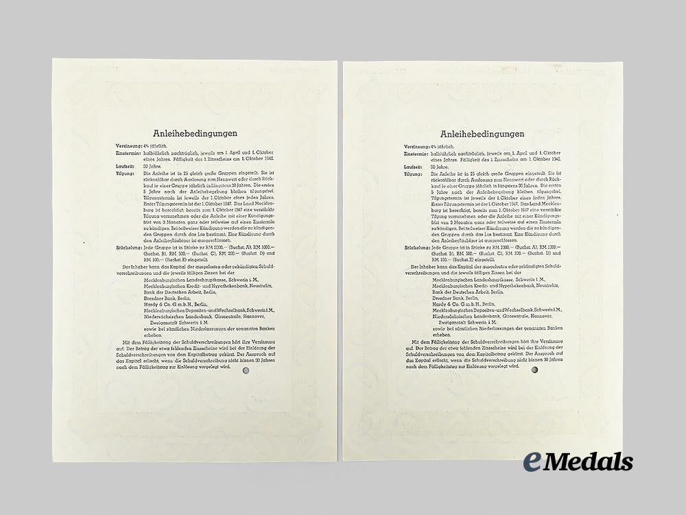 germany,_third_reich._a_lot_of_wartime_bonds_issued_by_the_state_of_mecklenburg_e_medals__g61623_6