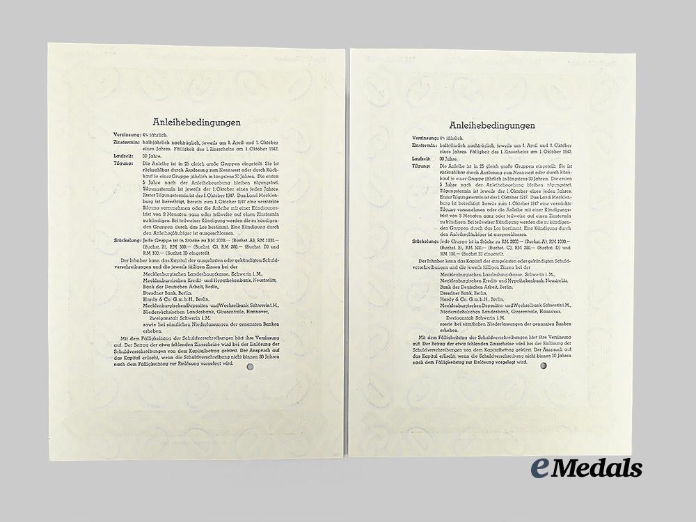 germany,_third_reich._a_lot_of_wartime_bonds_issued_by_the_state_of_mecklenburg_e_medals__g61623_8