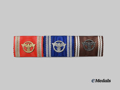 Germany, NSDAP. A Rare Long Service Award Ribbon Bar with All Grades