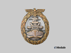 Germany, Kriegsmarine. A High Seas Fleet Badge, Variation 2, by Schwerin