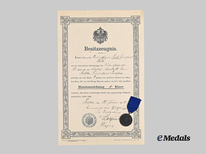 germany,_imperial._a_rare_schutztruppe_long_service_award_document_to_unteroffizier_carl_karl_gerhard_belz,_with_medal_e_medals__g61801_2