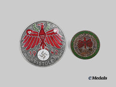 Germany, Third Reich. A Pair of Tyrolean Marksmanship Badges