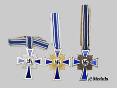 Germany, Third Reich. A Lot of Honour Crosses of the German Mother, All Grades