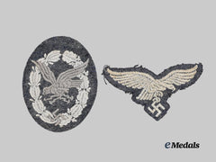 Germany, Luftwaffe. A Pair of Cloth Badges