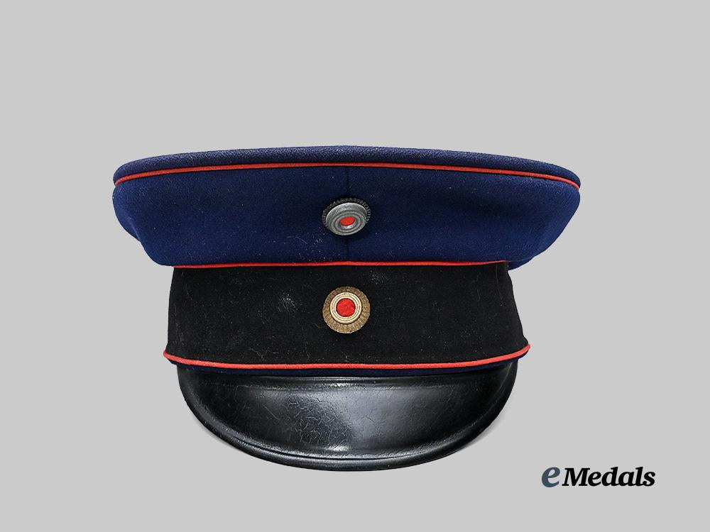 germany,_imperial._a_dark_blue_visor_cap_for_artillery,_engineer,_and_railway_troops_e_medals__g61888_2