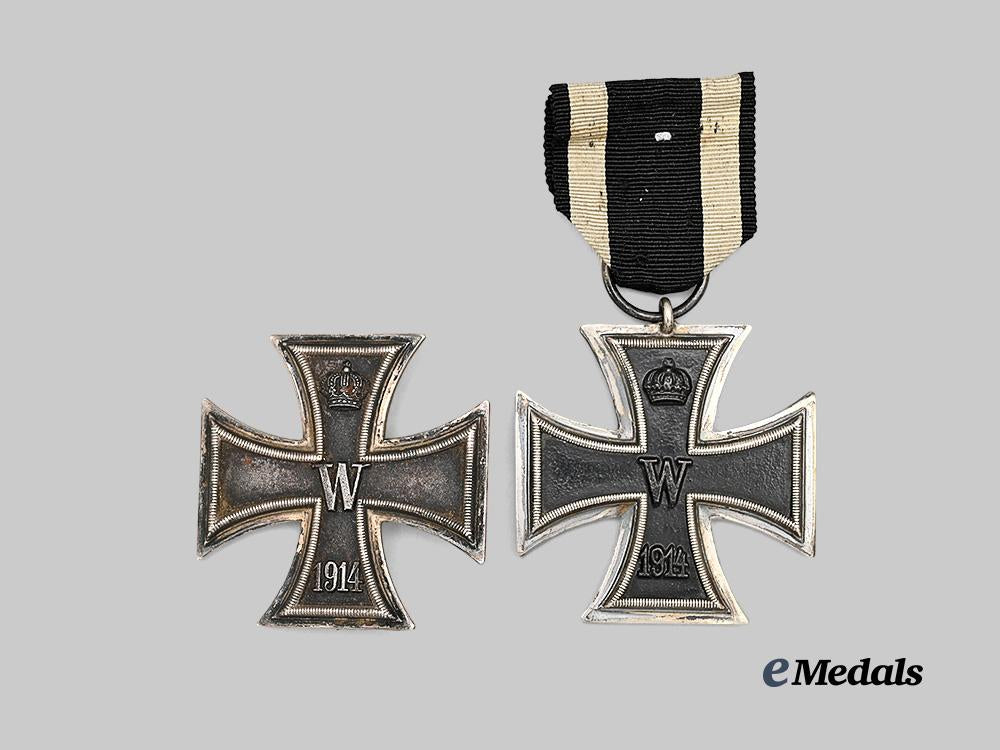 germany,_imperial._a_pair_of1914_iron_crosses,_i_i_and_i_class_e_medals__g61923_2