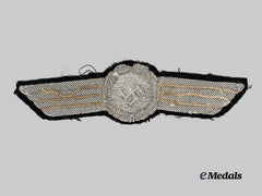 Germany, Luftwaffe. A Civilian Worker Visor Cap Insignia for Higher Ranks
