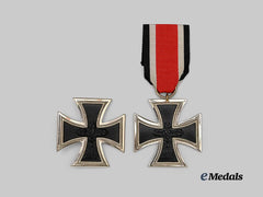 Germany, Federal Republic. A Pair of 1939 Iron Crosses, II and I Class, 1957 Variants