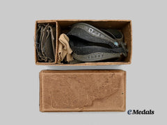 Germany, Wehrmacht. A Complete Set of Motorcycle Dust Goggles ‘Kradmelderbrille’, by Otto Weber