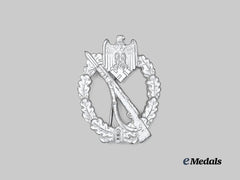 Germany, Wehrmacht. A Mint Infantry Assault Badge, Silver Grade, Unknown Maker Variant