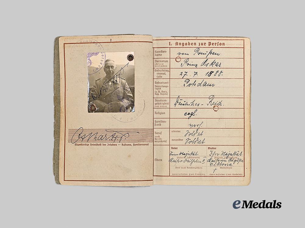 germany,_wehrmacht._an_exceptionally_rare_wehrpaß_to_prince_oskar_of_prussia,_with_signed_photographs_e_medals__g62186_5
