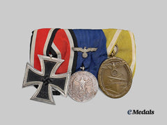 Germany, Wehrmacht. A Combatant’s Medal Bar for Bravery and Long Service