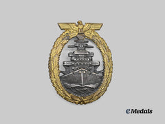 Germany, Kriegsmarine. A High Seas Fleet Badge, Modified for Postwar Wear, Variation 2 by Schwerin