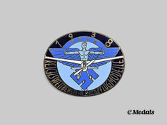 Germany, NSFK. A 1938 Motorized Model Aircraft Competition Participant’s Badge, by Gustav Brehmer