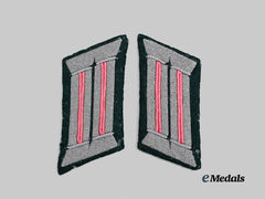 Germany, Heer. A Set of Panzer Troops Collar Tabs for Officer Ranks
