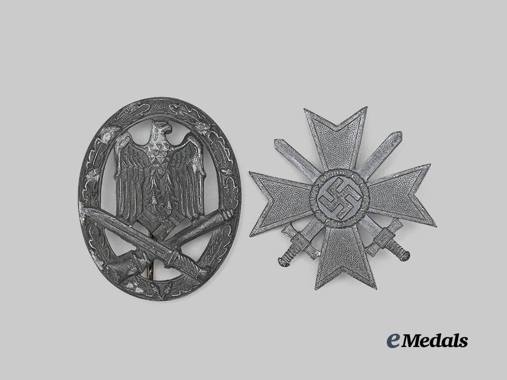 germany,_wehrmacht._a_pair_of_service_badges,_maker-_marked_examples_e_medals__g62449_2