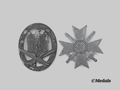 germany,_wehrmacht._a_pair_of_service_badges,_maker-_marked_examples_e_medals__g62449_2