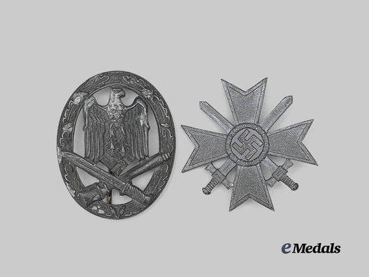 germany,_wehrmacht._a_pair_of_service_badges,_maker-_marked_examples_e_medals__g62449_2