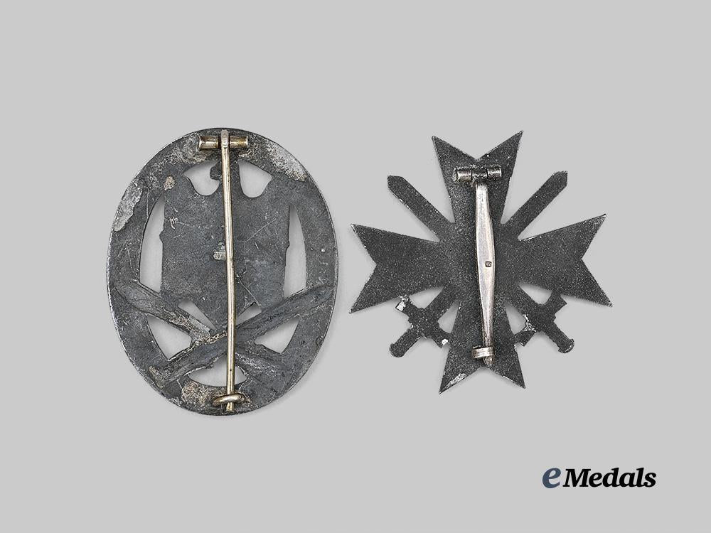germany,_wehrmacht._a_pair_of_service_badges,_maker-_marked_examples_e_medals__g62449_3