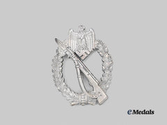 Germany, Wehrmacht. A Mint Infantry Assault Badge, Silver Grade, AS in Triangle Maker