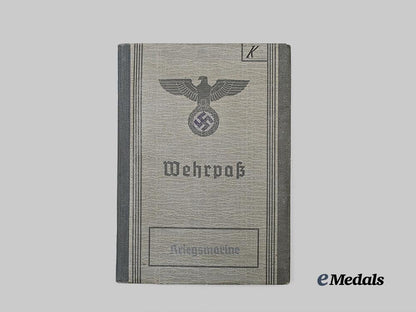 germany,_kriegsmarine._a_wehrpaß_to_friedrich_krätzer,_conscript,_with_identification_tag_e_medals__g62486_2