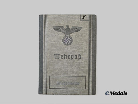 germany,_kriegsmarine._a_wehrpaß_to_friedrich_krätzer,_conscript,_with_identification_tag_e_medals__g62486_2
