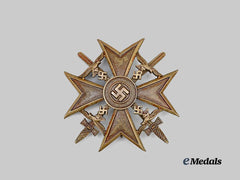Germany, Wehrmacht. A Spain Cross, Bronze Grade, Owner-Attributed Example by C.E. Juncker