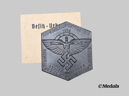 germany,_n_s_f_k._a1939_group2_and3_glider_competition_victor’s_plaque,_with_award_document,_to_obermeister_meyerhoff_e_medals__g62513_2
