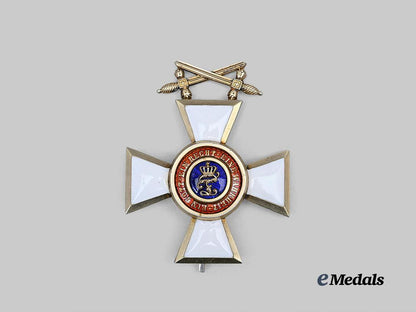 oldenburg,_grand_duchy._a_rare_house_order_of_peter_friedrich_ludwig,_officer’s_cross_with_swords_on_ring,_by_bernhard_knauer_e_medals__g62535_3