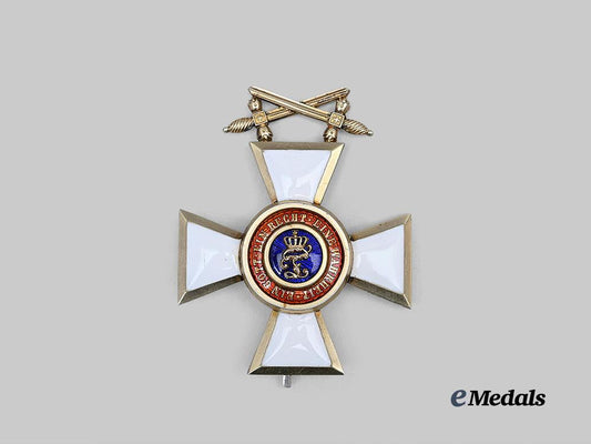 oldenburg,_grand_duchy._a_rare_house_order_of_peter_friedrich_ludwig,_officer’s_cross_with_swords_on_ring,_by_bernhard_knauer_e_medals__g62535_3