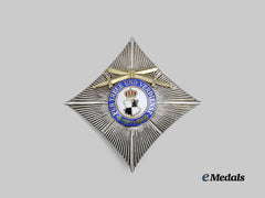 Hohenzollern, Dynasty. A House Order of Hohenzollern, Honour Commander's Breast Star with Swords on Ring, by Gerbrüder Hemmerle