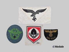 Germany, Third Reich. A Mixed Lot of Cloth Insignia for Military, Police, and Civil Personnel