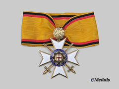 Waldeck, Principality. A Rare Order of Merit, I Class Cross with Swords, c. 1916