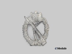 Germany, Wehrmacht. An Infantry Assault Badge, Silver Grade, AS in Triangle Maker