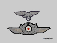 Germany, Luftwaffe. A Set of Visor Cap Insignia for Officer Ranks