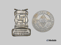 Germany, HJ. A Pair of DJ and HJ Badges