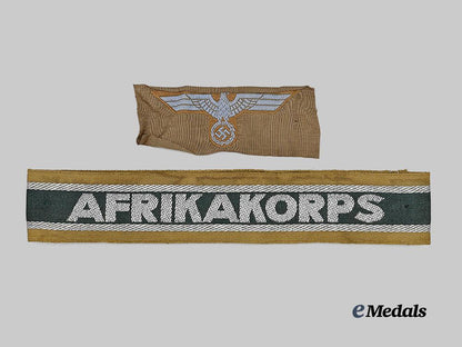 germany,_wehrmacht._an_afrikakorps_cuff_title,_with_cap_eagle_e_medals__g63094_2
