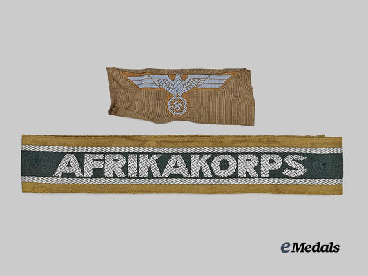 germany,_wehrmacht._an_afrikakorps_cuff_title,_with_cap_eagle_e_medals__g63094_2