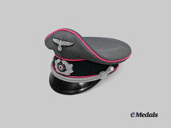 Germany, Heer. A Panzer Troops Visor Cap for Officer Ranks, by Litto-Mütze