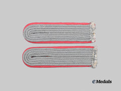 Germany, Heer. A Set of Panzer Troops Leutnant Shoulder Boards