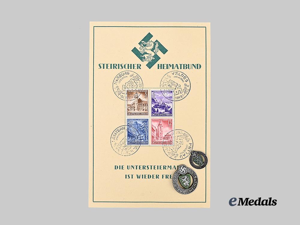 germany,_third_reich._a_pair_of_steirischer_heimatbund_membership_badges,_with_patriotic_stamps_e_medals__g63215_2