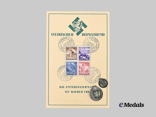 germany,_third_reich._a_pair_of_steirischer_heimatbund_membership_badges,_with_patriotic_stamps_e_medals__g63215_2