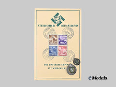 Germany, Third Reich. A Pair of Steirischer Heimatbund Membership Badges, with Patriotic Stamps