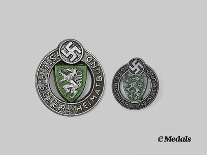 germany,_third_reich._a_pair_of_steirischer_heimatbund_membership_badges,_with_patriotic_stamps_e_medals__g63215_6