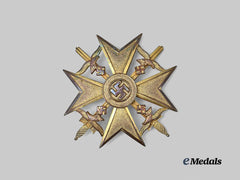 Germany, Wehrmacht. A Spain Cross, Gold Grade with Swords, by Petz & Lorenz