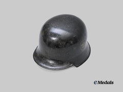Germany, Ordnungspolizei. A Fire Police M34 Stahlhelm, Double Decal Version, by Eisenhüttenwerke Thale
